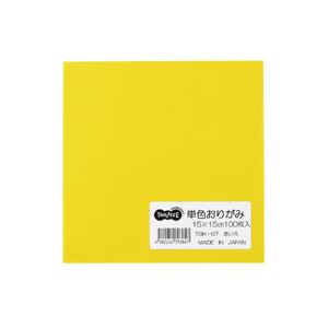 （まとめ） TANOSEE 単色おりがみ きいろ 1パック（100枚） 〔×20セット〕 6,596円