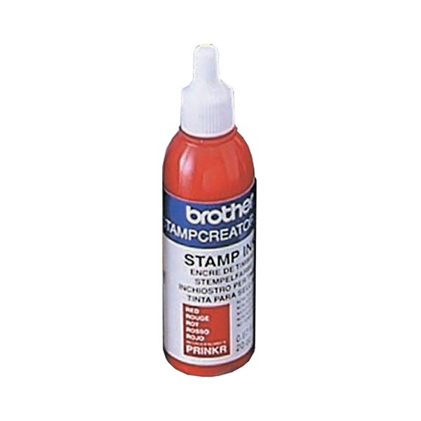 (まとめ) ブラザー BROTHER スタンプ用補充インク 赤 20cc PRINKR 1本 〔×5セット〕 【北海道・沖縄・離島配送不可】