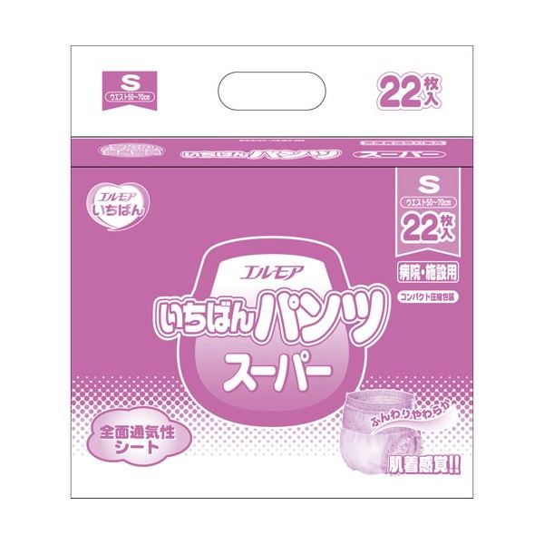 カミ商事 いちばんパンツスーパーS22枚×6P 【北海道・沖縄・離島配送不可】