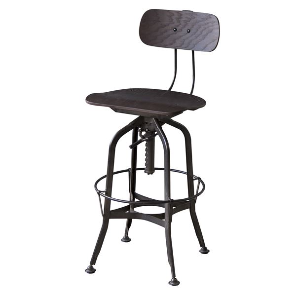 カウンターチェア/昇降機能バーチェア 〔ブラウン〕 座面高64-76cm スチール脚 TTF-524BR 【北海道・沖縄・離島配送不可】