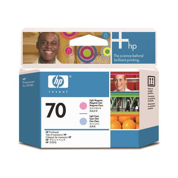 （まとめ） HP70 プリントヘッド ライトマゼンタ／ライトシアン C9405A 1個 〔×3セット〕 【北海道・沖縄・離島配送不可】