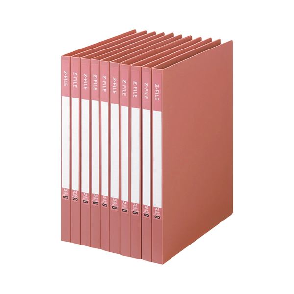 （まとめ） TANOSEE Zファイル（再生PP表紙） A4タテ 100枚収容 背幅17mm ピンク 1セット（10冊） 〔×5セット〕 【北海道・沖縄・離島配送不可】の通販は