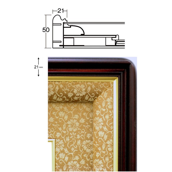 日本製 叙勲額/フレーム 〔勲記サイズ(595×420mm)/茶ドンス〕 化粧