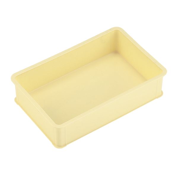 〔5個セット〕 パンコンテナー/食品用コンテナー 〔大型深〕 アイボリー 清掃簡単 【北海道・沖縄・離島配送不可】