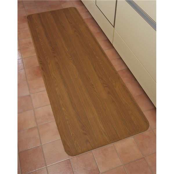 木目調廊下敷きブラウン 80×240cmの通販は