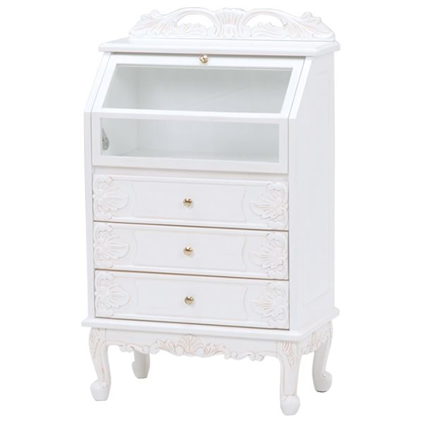 ガラスキャビネット ディスプレイ 収納ケース 木製 猫足 アンティーク