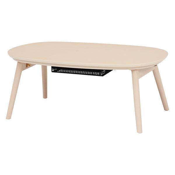 カジュアルこたつテーブル/折れ脚センターテーブル 本体 〔幅90cm ホワイトウォッシュ〕 オールシーズン可 『カルミナ』 【北海道・沖縄・離島配送不可】