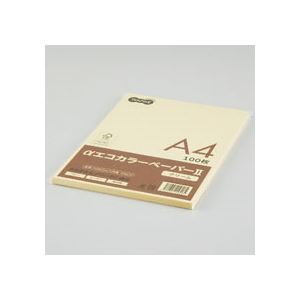 （まとめ） TANOSEE αエコカラーペーパーII A4 クリーム 少枚数パック 1冊（100枚） 〔×15セット〕 【北海道・沖縄・離島配送不可】