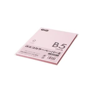（まとめ） TANOSEE αエコカラーペーパーII B5 ピンク 少枚数パック 1冊（100枚） 〔×15セット〕 【北海道・沖縄・離島配送不可】 7,727円