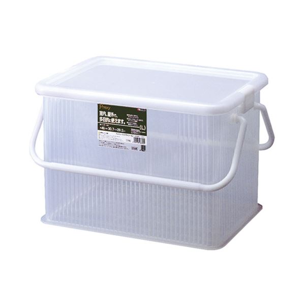 (まとめ) 天馬 プレクシー ロックキャリー L W460×D307×H292mm クリアナチュラル 1個 〔×2セット〕の通販は