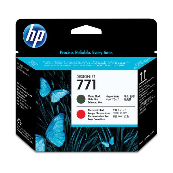 （まとめ） HP771 プリントヘッド マットブラック／クロムレッド CE017A 1個 〔×3セット〕の通販は