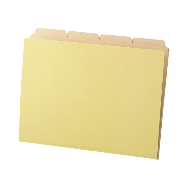 （まとめ） TANOSEE カットフォルダー4山（クラフト厚紙タイプ） A4 1パック（40冊） 〔×5セット〕の通販は