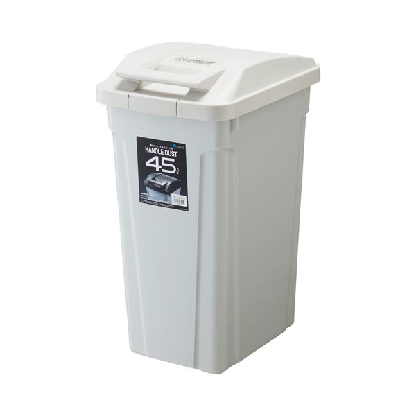 （まとめ） アスベル SPハンドル付ダストボックス 45L ホワイト 1個 〔×2セット〕 【北海道・沖縄・離島配送不可】の通販は