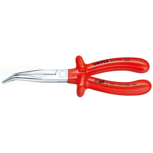KNIPEX（クニペックス）2627-200 絶縁40゜先曲ラジオペンチ 1000V 【北海道・沖縄・離島配送不可】