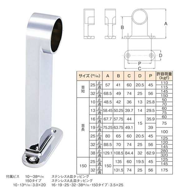 F型ブラケット 止 25mm [20個入]【090101325】-