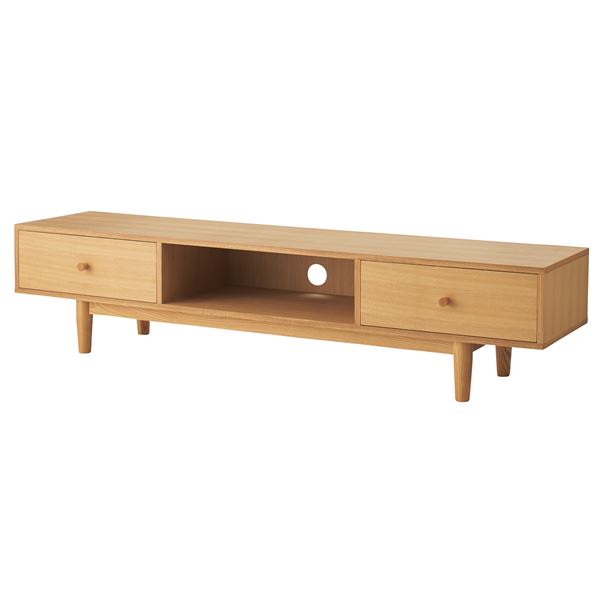天然木テレビ台/テレビボード 〔幅180cm〕 46型〜80型対応 木製 ナチュラル 『ヘンリー』 HOT-539NAの通販は