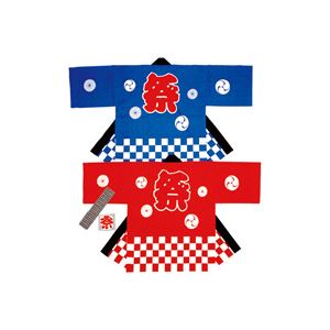 タカ印 祭袢天 市松 赤 大人Lの通販は 8,569円