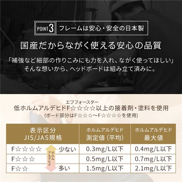 日本製 照明付き 宮付き 収納付きベッド ダブル(ボンネルコイルマットレス付) ナチュラル 『FRANDER』 フランダー 【北海道・沖縄・離島配送不可】_3