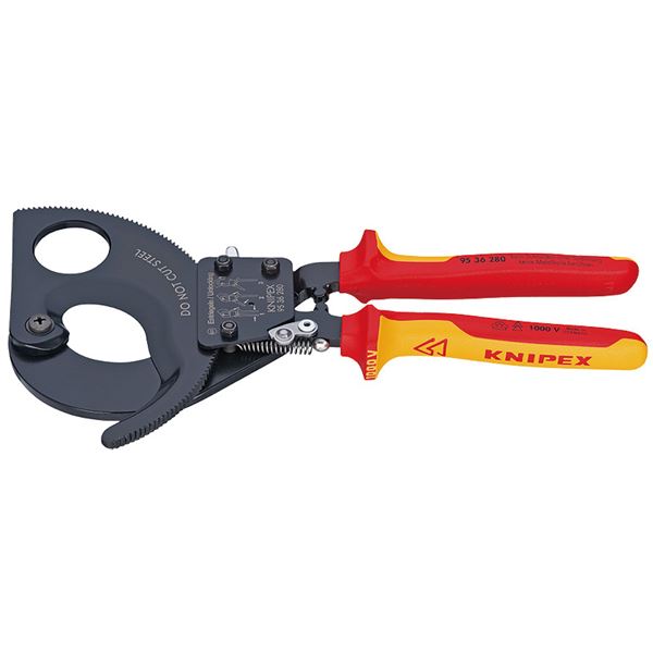KNIPEX（クニペックス）9536-280 絶縁ケーブルカッター 1000V（ラチェット式 【北海道・沖縄・離島配送不可】