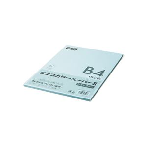（まとめ） TANOSEE αエコカラーペーパーII B4 スカイブルー 少枚数パック 1冊（100枚） 〔×5セット〕の通販は 5,205円