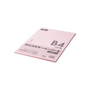 （まとめ） TANOSEE αエコカラーペーパーII B4 ピンク 少枚数パック 1冊（100枚） 〔×5セット〕の通販は