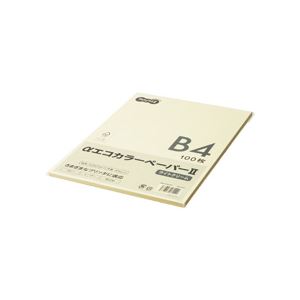 （まとめ） TANOSEE αエコカラーペーパーII B4 ライトクリーム 少枚数パック 1冊（100枚） 〔×5セット〕の通販は