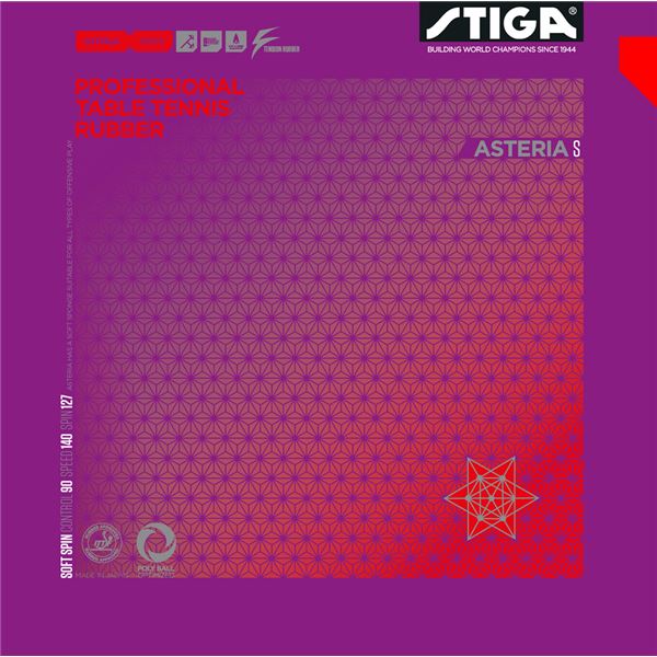 STIGA（スティガ） 裏ソフトラバー ASTERIA S（アステリア S） RED 特厚の通販は 5,844円