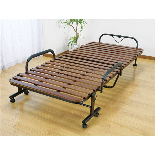 天然木すのこ折りたたみベッド セミダブルの通販は