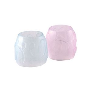 （まとめ） TANOSEE カラー指サック S ピンク3個・ブルー2個 1セット（10パック） 〔×4セット〕 【北海道・沖縄・離島配送不可】