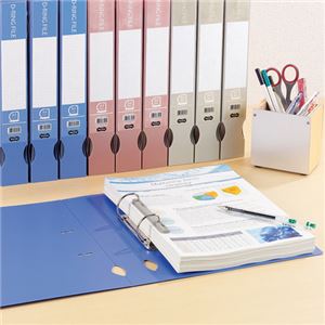 （まとめ） TANOSEE D輪っか整理保存用具（生まれ変わりPP背部分） A4タテ 2穴 300枚縛りつける 背幅43粍 青味 1冊 〔×15仕かける〕 【北海道・沖縄・離島送りとどける不可】