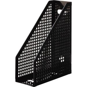 （まとめ） TANOSEE メッシュボックス A4タテ 背幅103mm 黒 1個 〔×15セット〕 【北海道・沖縄・離島配送不可】