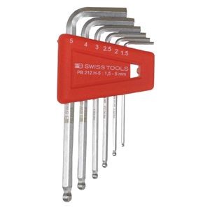 PB SWISS TOOLS 212H-5CN ボール付六角棒レンチセット 【北海道・沖縄・離島配送不可】 6,157円