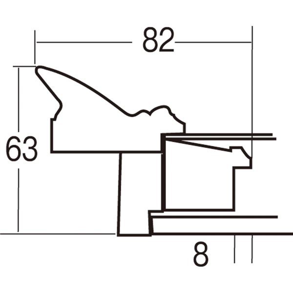 大額 油額 F6 シルバー 〔47.4×57.7×8cm〕