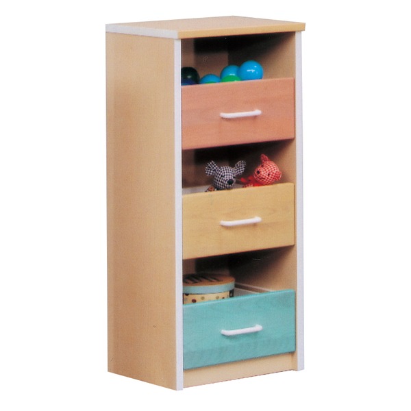 オープンチェスト(子供部屋家具) 〔3段〕 木製(天然木) 幅40cm×奥行34cm 日本製 ナチュラル 〔ANJU〕あんじゅ 〔完成品〕 【北海道・沖縄・離島配送不可】