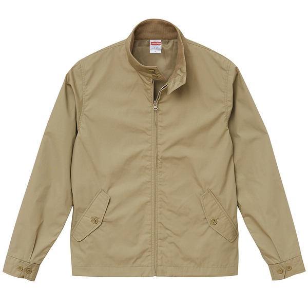 テカリを抑えた綿混・撥水加工、防風加工、裏地付スウィンブトップジャケット ベージュ　M 【北海道・沖縄・離島配送不可】