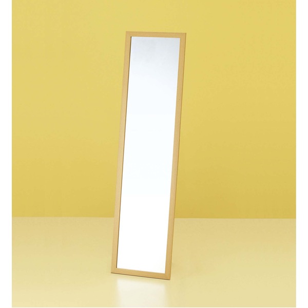 ウォールミラー/全身姿見鏡 〔壁掛け用〕 ナチュラル  壁掛けひも付き 日本製の通販は 7,889円