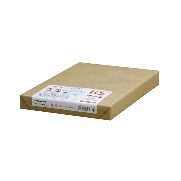 (まとめ) 長門屋商店 マルチOA和紙 大礼 白 B5 ナ-856 1冊(250枚) 〔×3セット〕 【北海道・沖縄・離島配送不可】