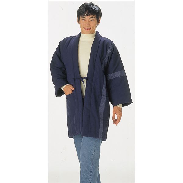 久留米織ロング半天〔婦人用〕エンジ系 M〜LL 【北海道・沖縄・離島