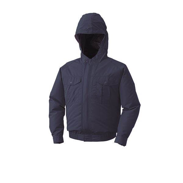 空調服 フード付屋外作業用(チタン加工) リチウムバッテリーセット BPF-500NC14S4 ダークブルー 2Lの通販は 17,462円