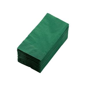 (まとめ) カラーナプキン 2PLY 8つ折 イタリアグリーン 2PLU-28C-G 1パック(50枚) 〔×10セット〕 【北海道・沖縄・離島配送不可】