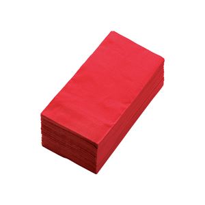 (まとめ) カラーナプキン 2PLY 8つ折 イタリアレッド 2PLU-28C-R 1パック(50枚) 〔×10セット〕 【北海道・沖縄・離島配送不可】