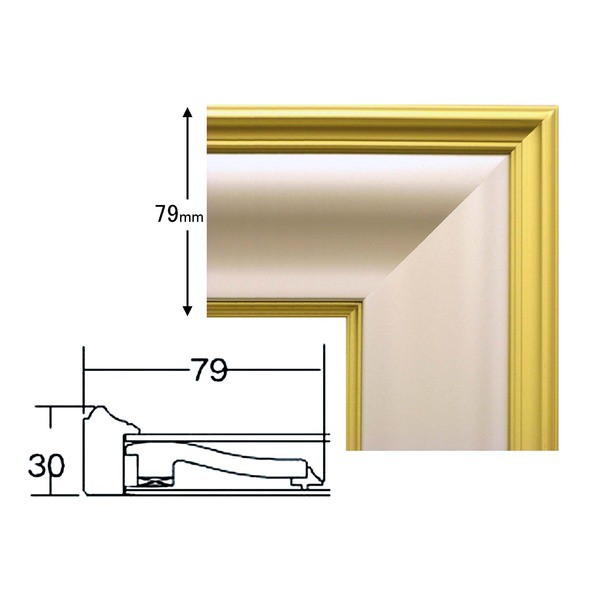 金色紙額〕〔高級色紙額〕輝く金フレームの色紙額 □金色紙（マット