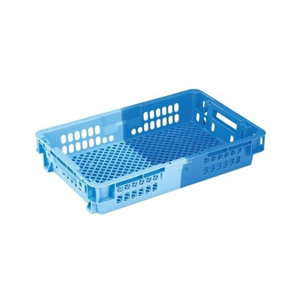 〔10個セット〕 業務用コンテナボックス/食品用コンテナー 〔NF-M21C浅〕 ダークブルー/ブルー 材質：PP 【北海道・沖縄・離島配送不可】