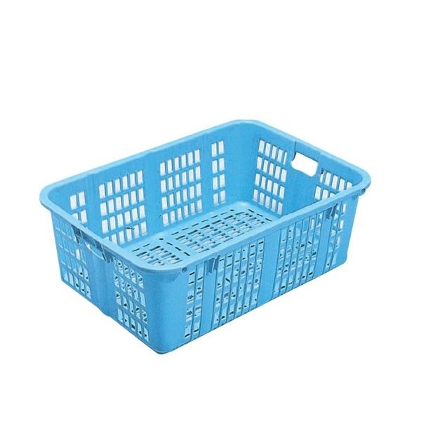 プラスケット/網目ボックス 〔No.1100 金具なし〕 ブルー スタッキング金具使用時：段積み可 【北海道・沖縄・離島配送不可】 6,415円