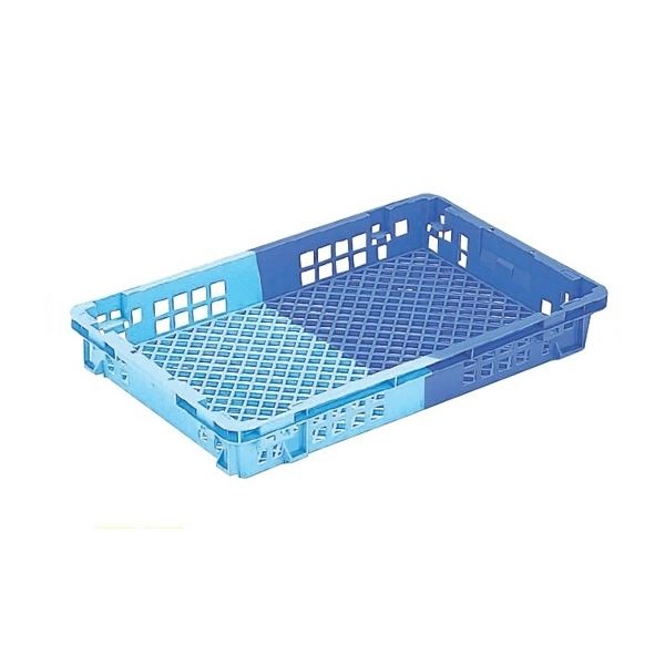 〔5個セット〕 業務用コンテナボックス/食品用コンテナー 〔NF-M22〕 ダークブルー/ブルー 材質：PP 【北海道・沖縄・離島配送不可】