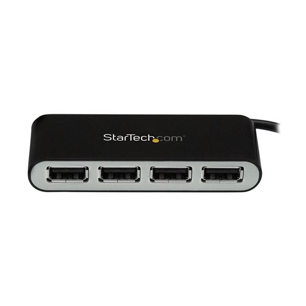 （まとめ）StarTech.com 4ポート USB2.0ハブ 本体一体型ケーブル付き コンパクトミニUSBハブ バスパワー対応 ST4200MINI2 1台 〔×5セット〕 【北海道・沖縄・離島配送不可】_1