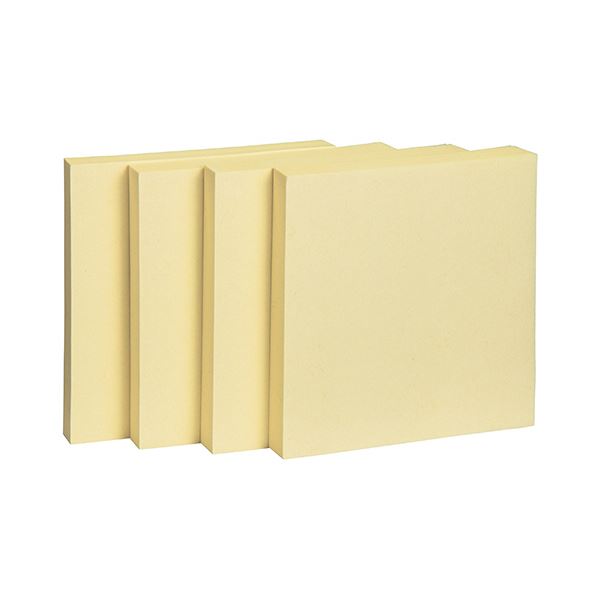 TANOSEE ふせん 75×75mmイエロー 1セット（50冊：10冊×5パック） 〔×10セット〕 【北海道・沖縄・離島配送不可】
