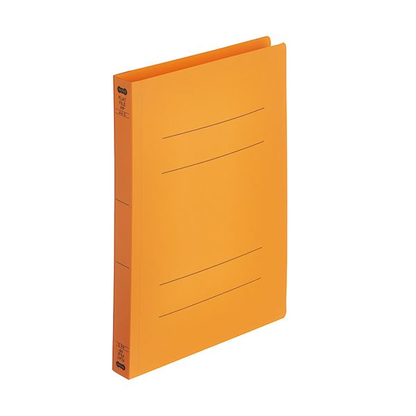 (まとめ) TANOSEEフラットファイル厚とじ(PP) A4タテ 250枚収容 背幅28mm オレンジ 1パック(5冊)  〔×30セット〕の通販は