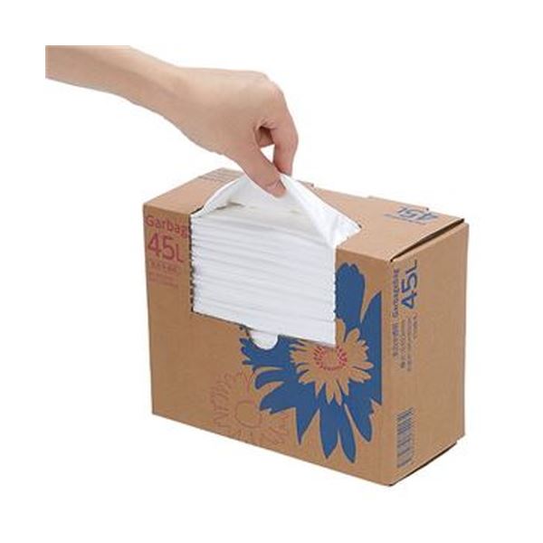 （まとめ）TANOSEE ゴミ袋 コンパクト乳白半透明 90L BOXタイプ 1箱（110枚）〔×5セット〕 【北海道・沖縄・離島配送不可】_1