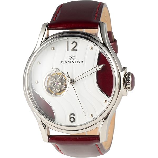 MANNINA(マンニーナ) 腕時計 MNN004-03 メンズ 正規輸入品 レッド 【北海道・沖縄・離島配送不可】